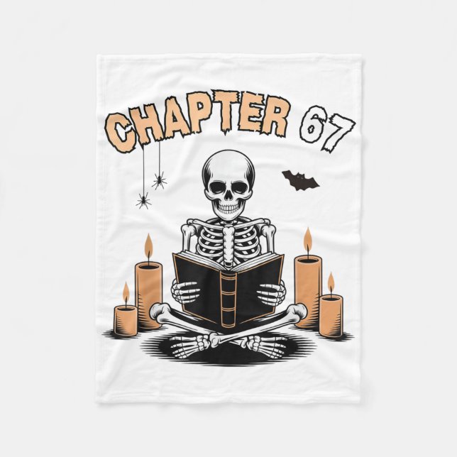 Funny Halloween Skeleton Reading Book 67 Memes _2  Fleecedecke (Vorderseite)