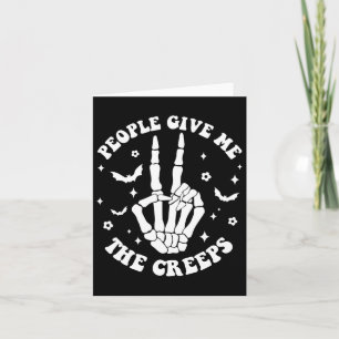 Funny Halloween Skeletts Hand Leute geben mir C Karte