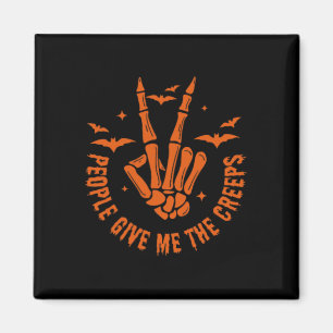 Funny Halloween Skeletts Handfall Leute geben mir Magnet