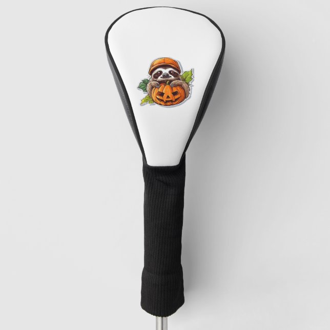 Funny Halloween Sloth Sticker Klassischer T - Shir Golf Headcover (Vorderseite)
