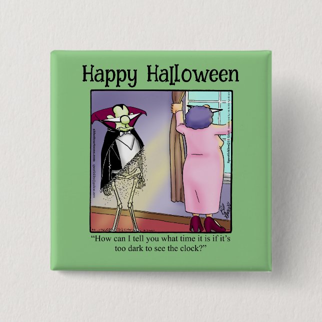 Funny Halloween Spaß Button (Vorderseite)