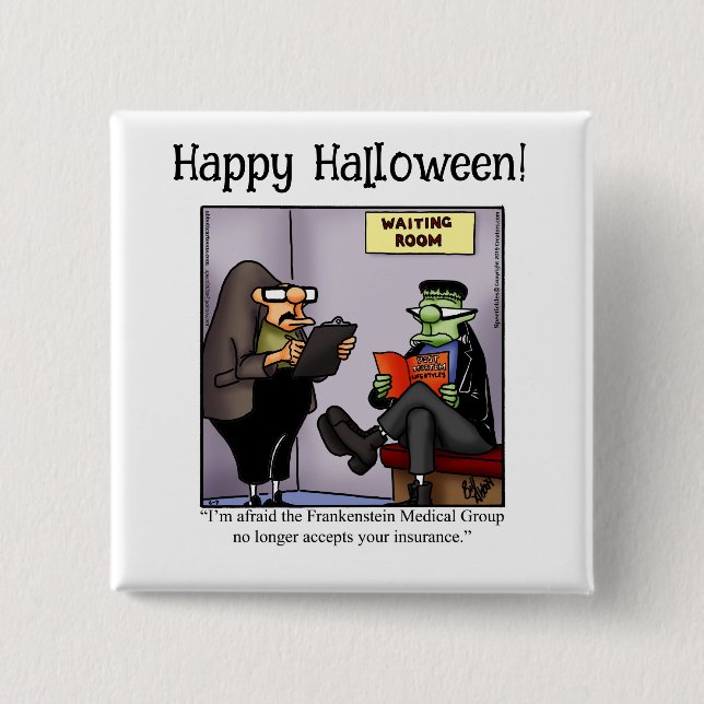 Funny Halloween Spaß Button Gifts/Favoriten (Vorderseite)