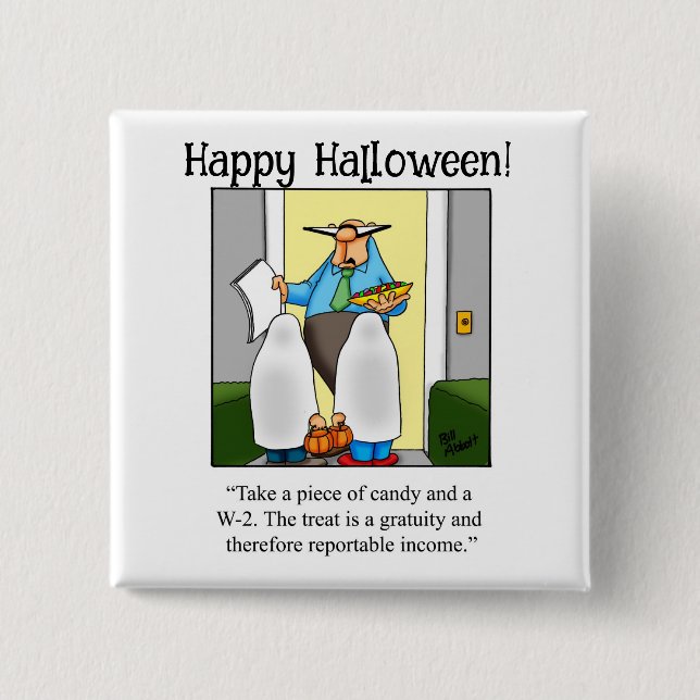 Funny Halloween Spaß Button Gifts/Favoriten (Vorderseite)
