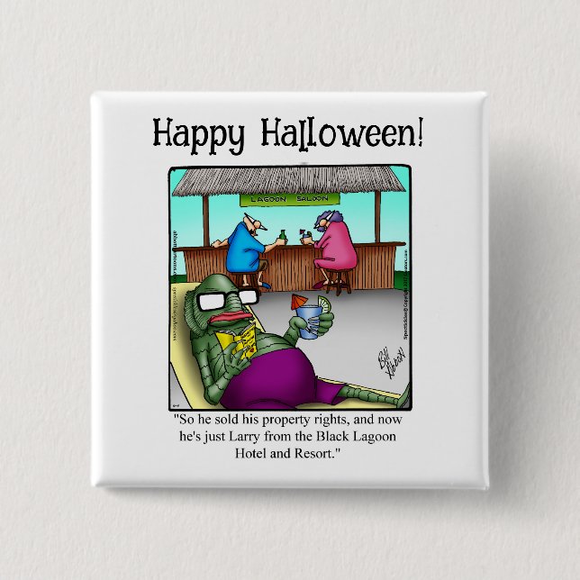 Funny Halloween Spaß Button Gifts/Favoriten (Vorderseite)