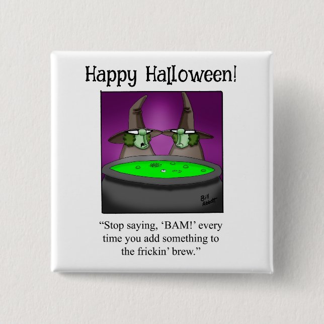 Funny Halloween Spaß Button Gifts/Favoriten (Vorderseite)