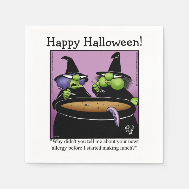 Funny Halloween Spaß Cocktail Napkins Serviette (Vorderseite)