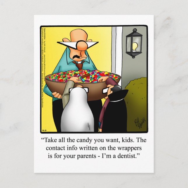 Funny Halloween Spaß Postcard Postkarte (Vorderseite)