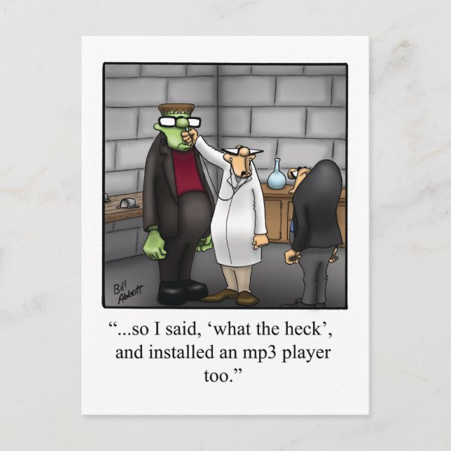 Funny Halloween Spaß Postcard Postkarte (Vorderseite)