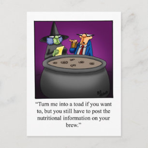 Funny Halloween Spaß Postcard Postkarte