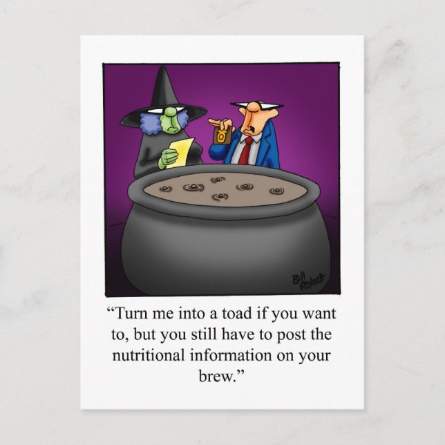 Funny Halloween Spaß Postcard Postkarte (Vorderseite)