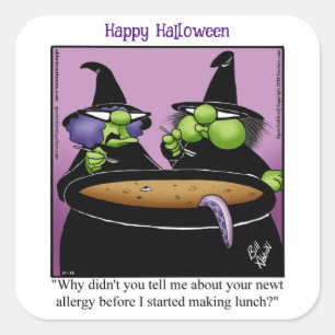 Funny Halloween Spaß Square Stickers
