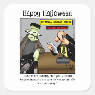 Funny Halloween Spaß Square Stickers
