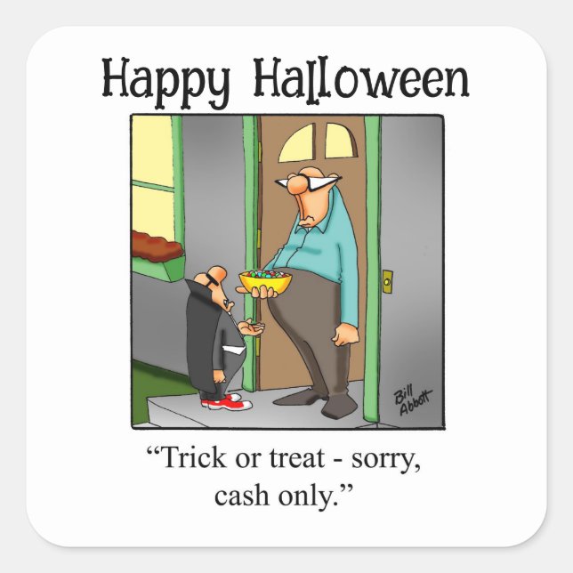 Funny Halloween Spaß Sticker (Vorderseite)