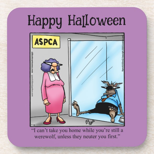 Funny Halloween Spaß Untersetzer (Vorderseite)