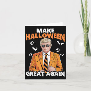 Funny Halloween Spooky Season Präsident Karte