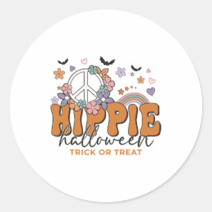 Funny Halloween Sprichwort Hippie Halloween Runder Aufkleber