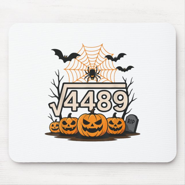Funny Halloween Square Root 4489 67 Meme Math Teac Mousepad (Vorne)
