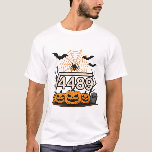 Funny Halloween Square Root 4489 67 Meme Math Teac T-Shirt (Vorderseite)