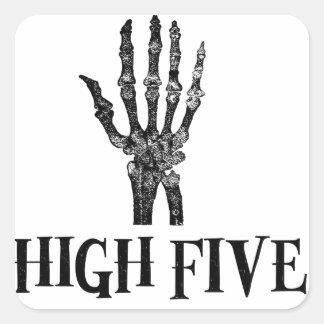 Funny Halloween Stickers | Skeletthandschuh mit fü