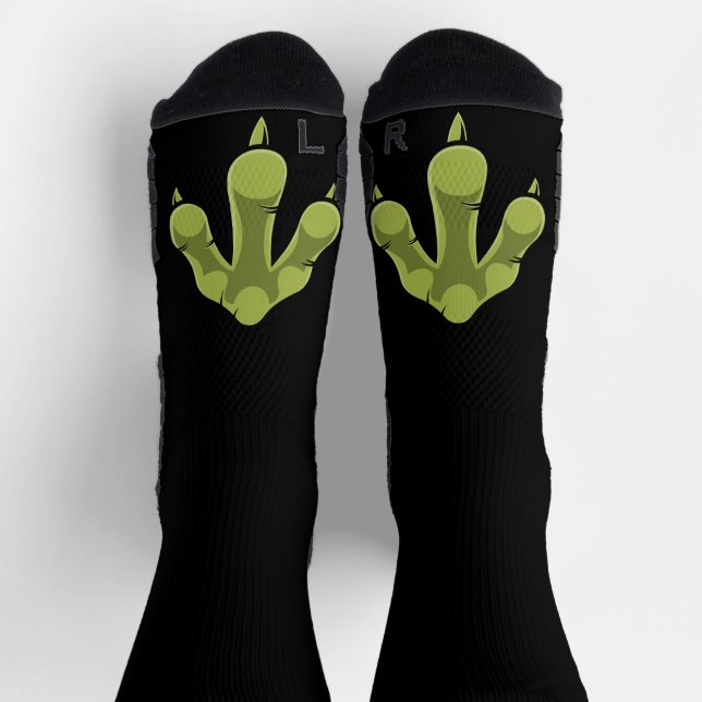 Funny Halloween T Rex Dinosaur Fußkostüm Socken (Oben)