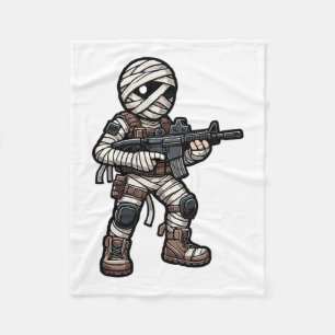 Funny Halloween Tacmy Mummy Army Men Veteran Co Fleecedecke