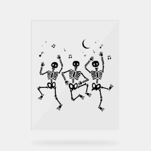 Funny Halloween Tanzskelette Happy Halloween Acrylschild