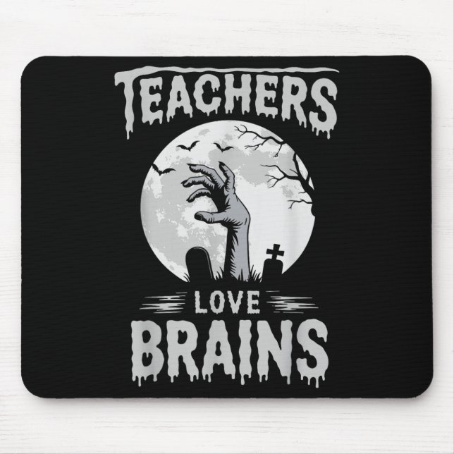 Funny Halloween Teacher S Zombie Lehrer Liebe Bra Mousepad (Vorne)