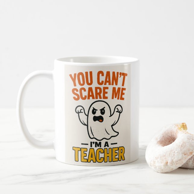 Funny Halloween Teacher Tasse mit Ghost (Mit Donut)