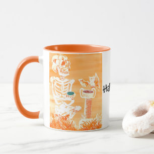 Funny Halloween Teele-ton Bat Crazy Cup Tasse