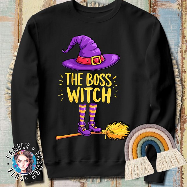 Funny Halloween The Boss Hexe Sweatshirt (Von Creator hochgeladen)