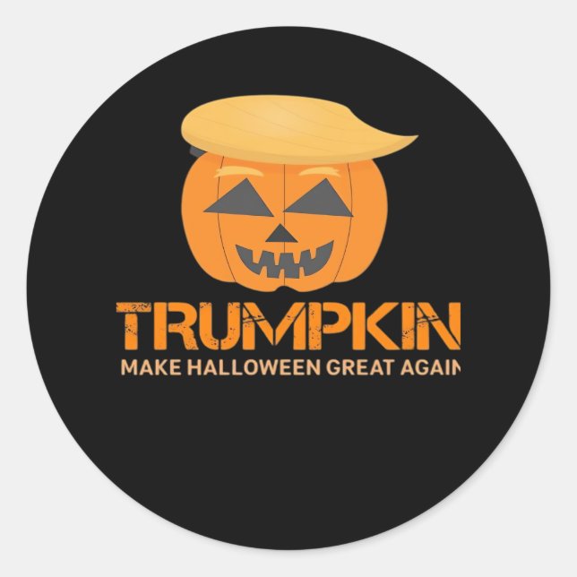 Funny Halloween Trumpkin - Make Halloween Great Ag Runder Aufkleber (Vorderseite)