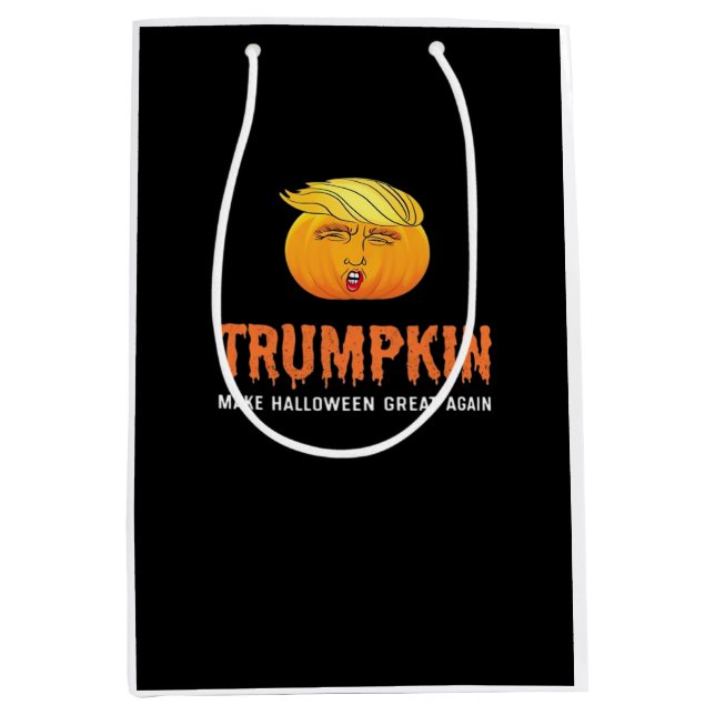 Funny Halloween Trumpkin Mittlere Geschenktüte (Vorderseite)