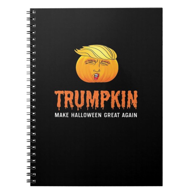 Funny Halloween Trumpkin Notizblock (Vorderseite)