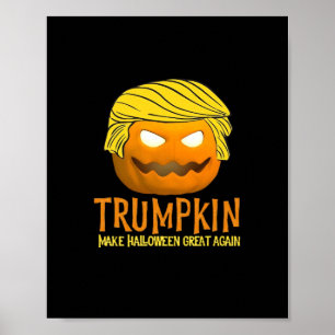 Funny Halloween Trumpkin Poster