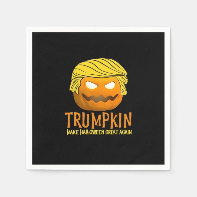 Funny Halloween Trumpkin Serviette (Vorderseite)