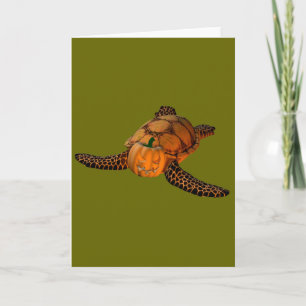 Funny Halloween Turtle Karte