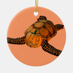 Funny Halloween Turtle Keramikornament