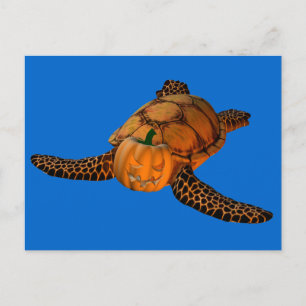 Funny Halloween Turtle Postkarte