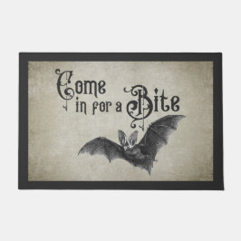 Funny Halloween Vampire Bat Kommen Sie zum Biss Fußmatte