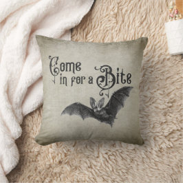 Funny Halloween Vampire Bat Kommen Sie zum Biss Kissen
