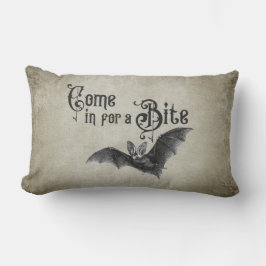 Funny Halloween Vampire Bat Kommen Sie zum Biss Lendenkissen