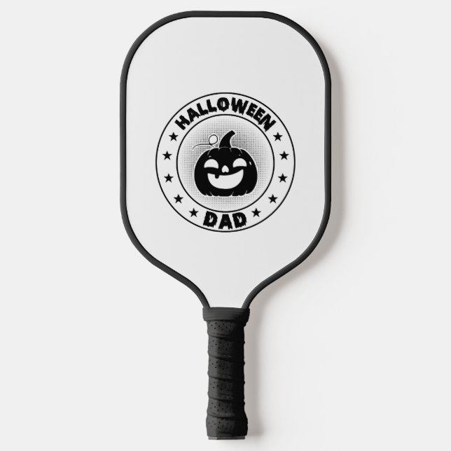 Funny Halloween Vater Halloween Pumpkin Pickleball Schläger (Vorderseite)