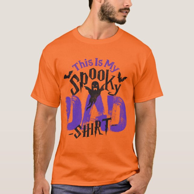 Funny Halloween 🎃 Vater T-Shirt Boo Beängstigend  (Vorderseite)