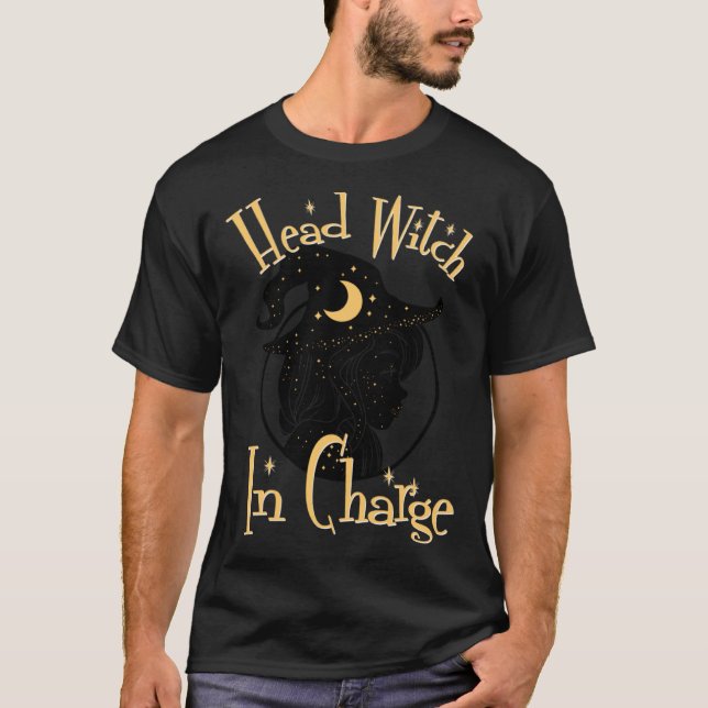 Funny Halloween Witch Head Quotes for Wiccan Witch T-Shirt (Vorderseite)