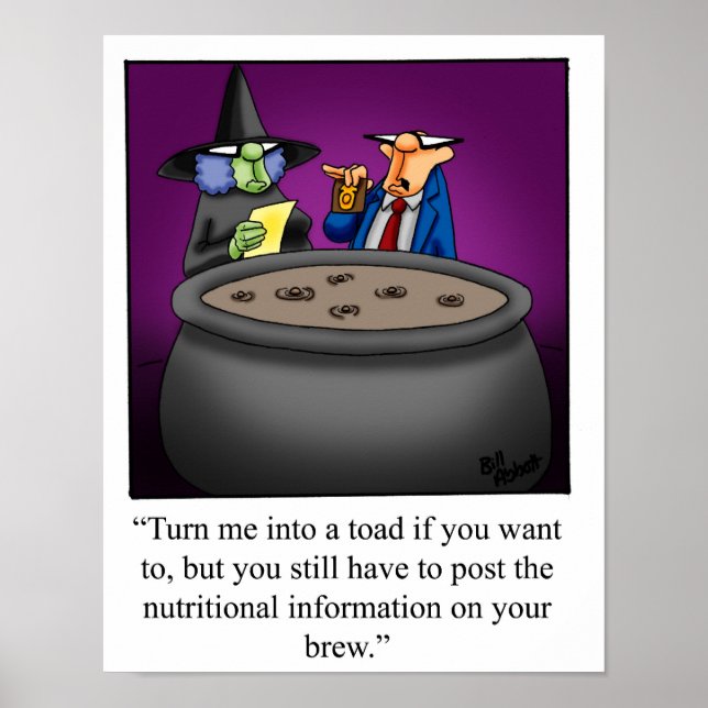 Funny Halloween Witwe und F.D.A. Inspector Poster (Vorne)