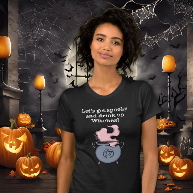 Funny Halloween Witz Spooky Drinks Women T-Shirt (Von Creator hochgeladen)