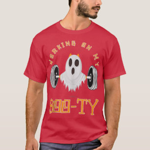 Funny Halloween Workout Gym arbeitet an meinem Hin T-Shirt