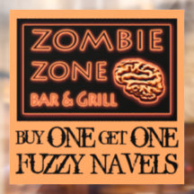 Funny Halloween Zombie Drinks Fuzzy Navel