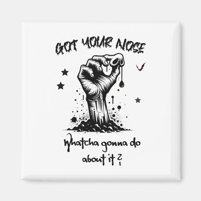 Funny Halloween Zombie Got Ihre Nase Magnet (Vorne)