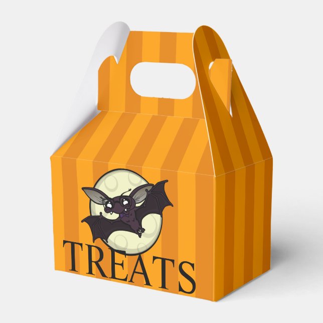 FUNNY HALLOWEWEWEWEEN BAT MIT STRIPES GABLE FAVOR  GESCHENKSCHACHTEL (Vorderseite)